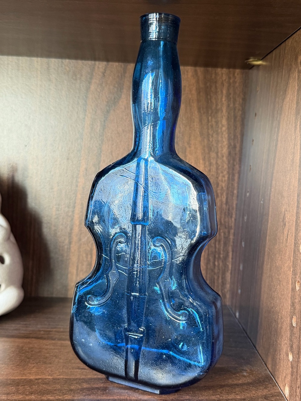 10” Unique Blue glass instrument bottle